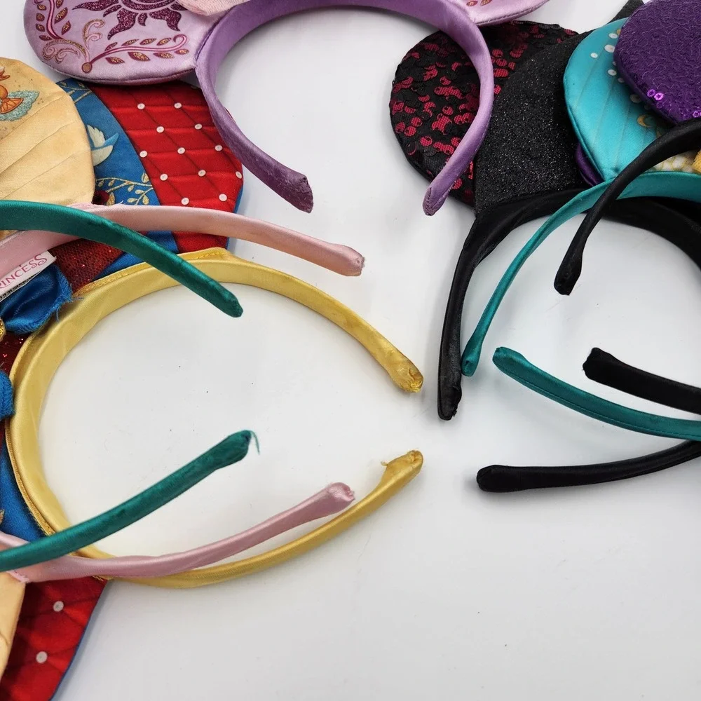 Disney Headband Ears Girls Princess Villains Snow White Maleficent Belle Ariel